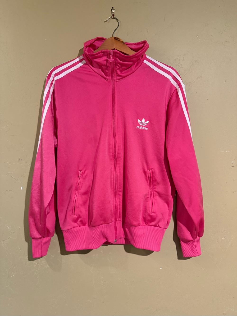 Adidas Pink Full Zip Track Jacket Women's Size XL